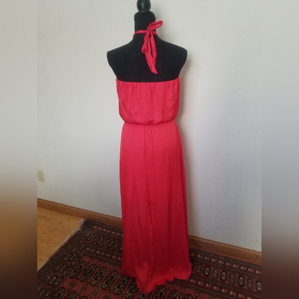 Silk Red Halter Dress! - Picture 4 of 8